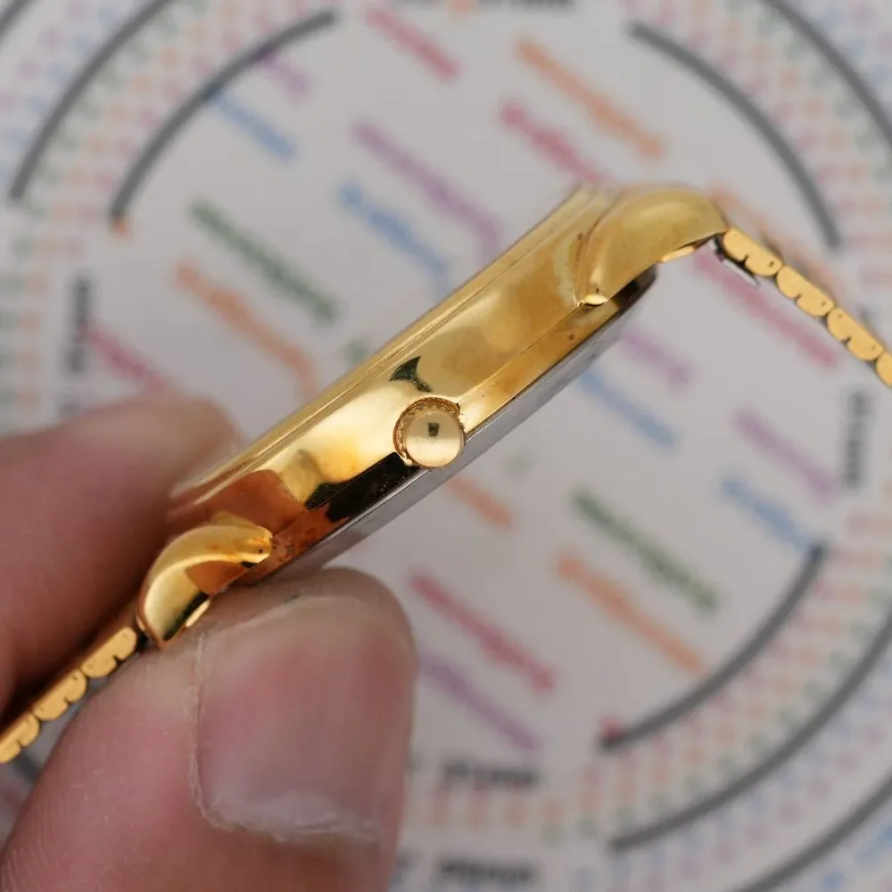 Waltham MoonPhase Collection Quartz Watch 32mm Gold Tone New Battery